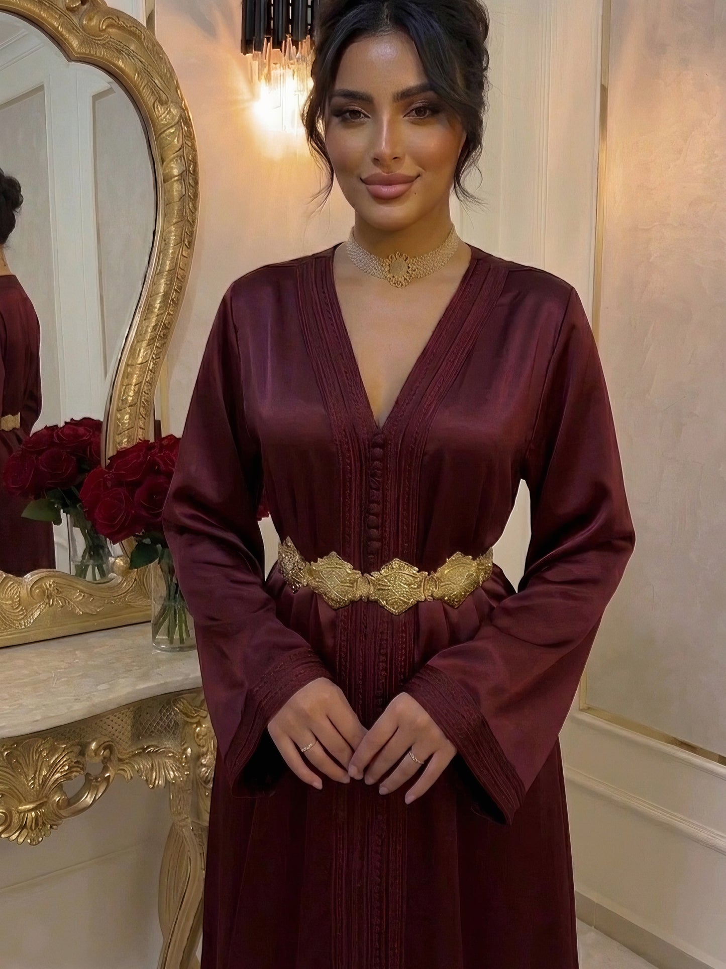 Caftan Alya - Grenat
