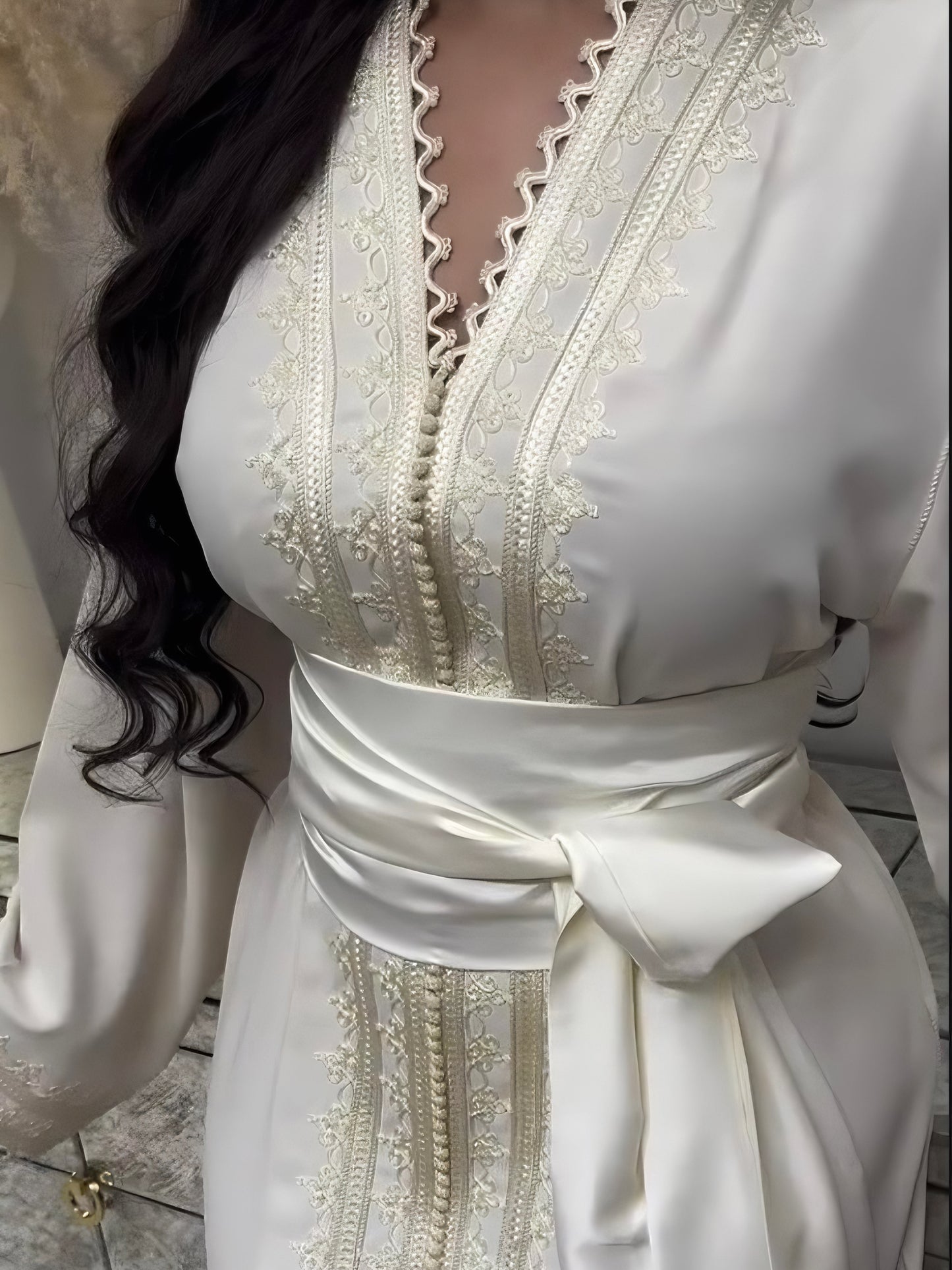 Caftan Neda - Blanc