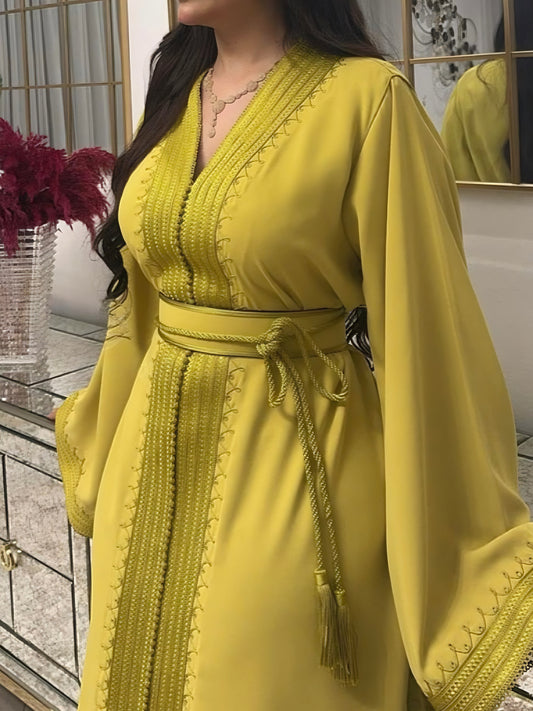 Caftan Leya - Jaune