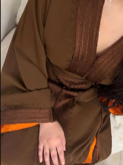Caftan Leya - Marron
