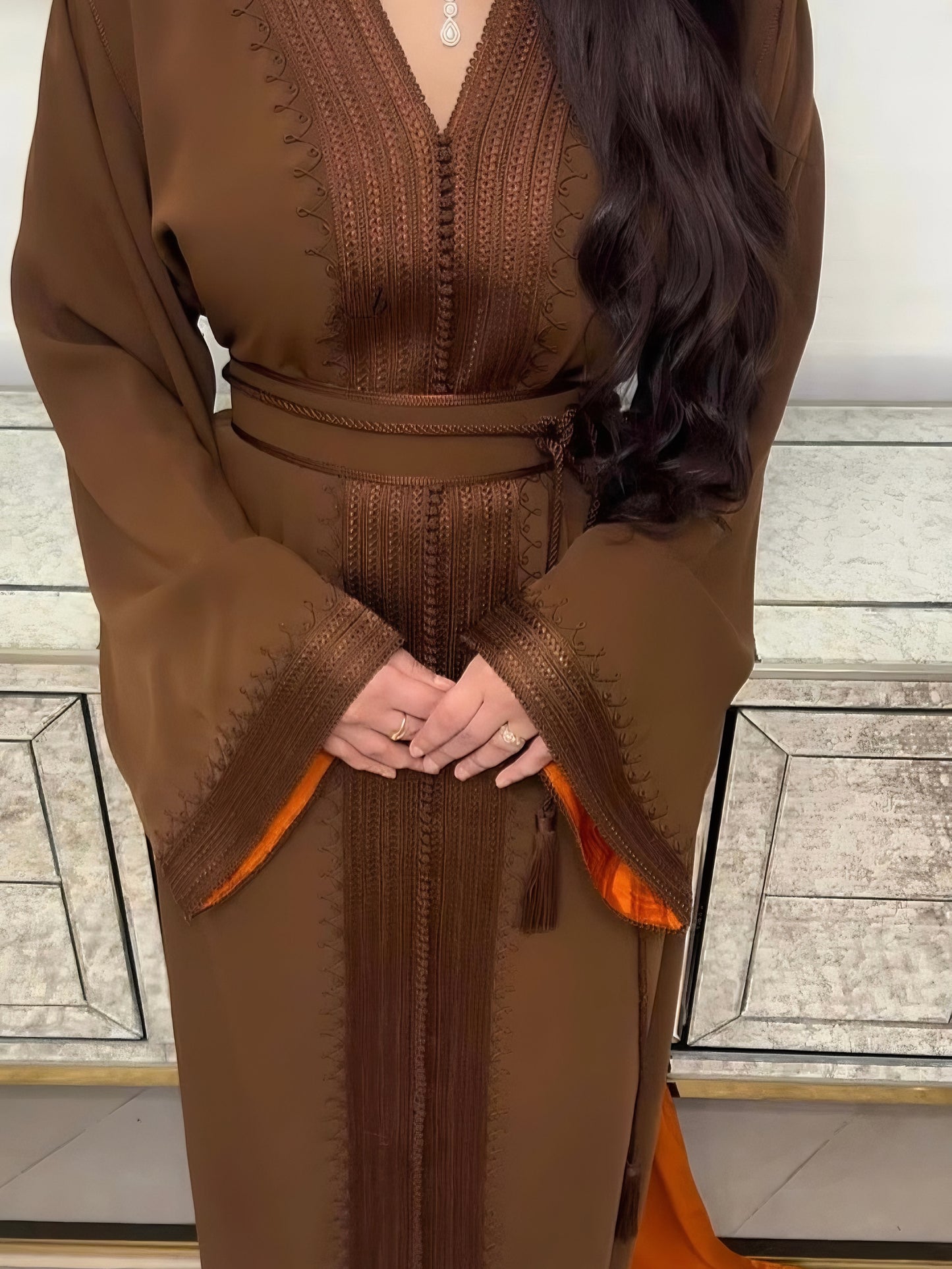 Caftan Leya - Marron