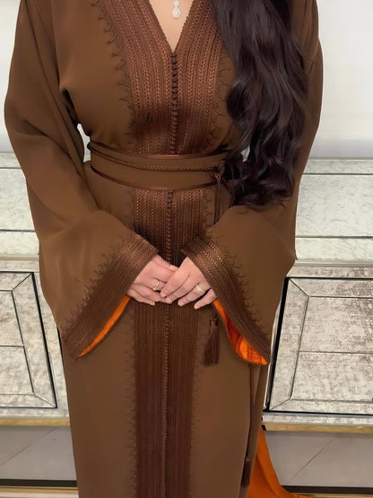 Caftan Leya - Marron
