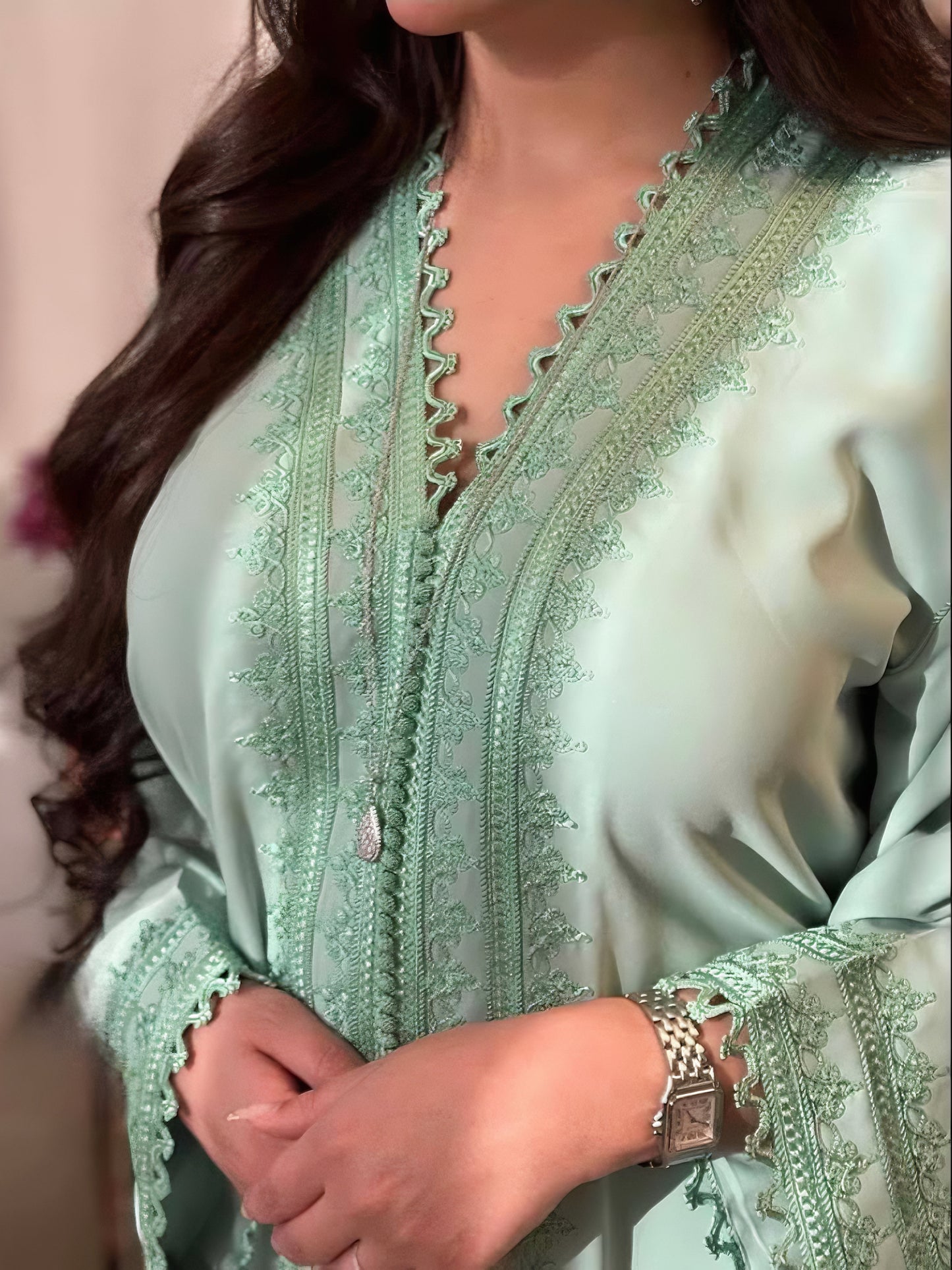 Caftan Neda - Vert Sauge