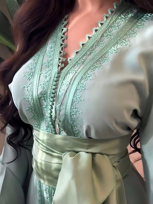 Caftan Neda - Vert Sauge