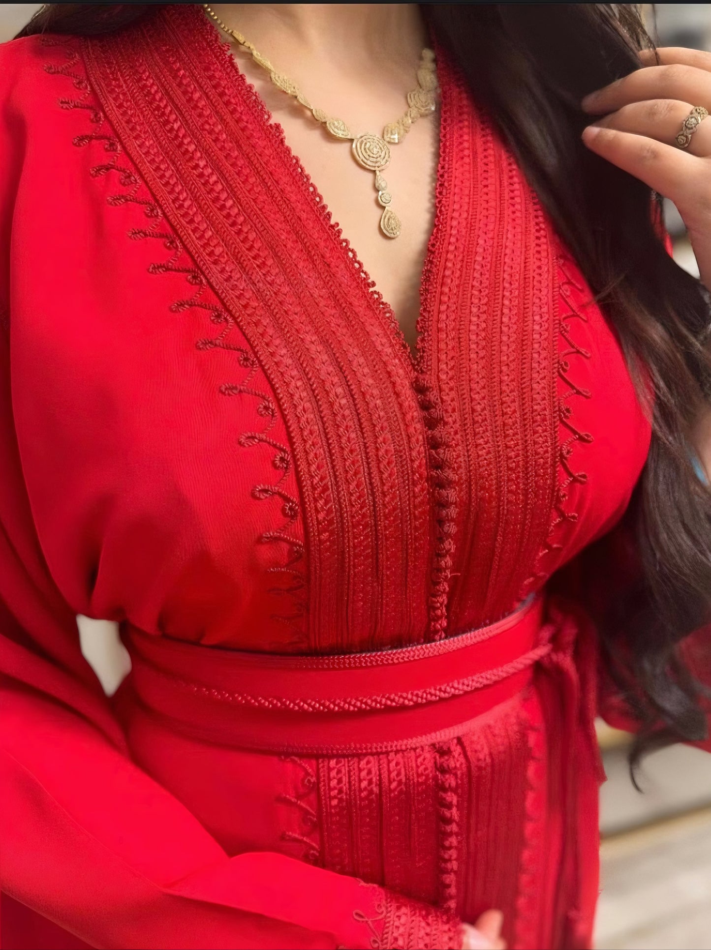 Caftan Leya - Rouge
